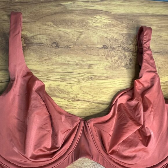 CUUP The Scoop Underwire Bra 30G Smoothing Unlined Clay Terracotta NEW - Picture 6 of 8
